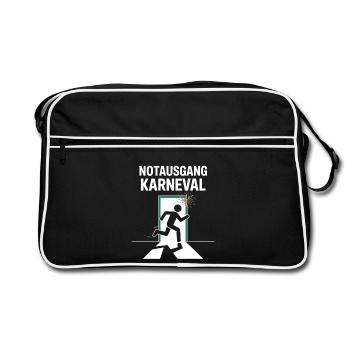 Emergency Exit Carnival Funny Carnival Saying - Retro Bag - black/white - Front