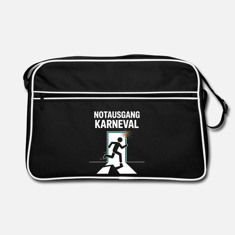 Emergency Exit Carnival Funny Carnival Saying Retro Bag