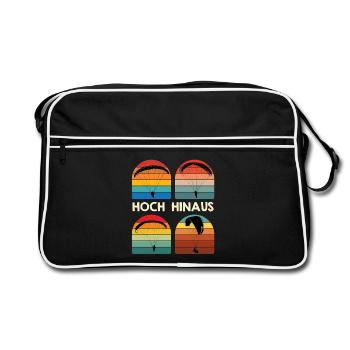 Parapente HAUT HAUT rétro Drôle - Sac Retro - noir/blanc - Devant