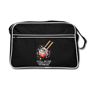 Still in the chopstick tutorial | Sushi Beginners - Retro Bag - black/white - Front