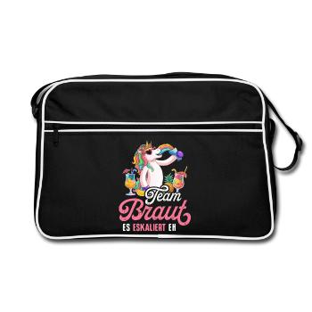 Bachelor Party Women's T-Shirt Bachelorette Party - Retro Bag - black/white - Front