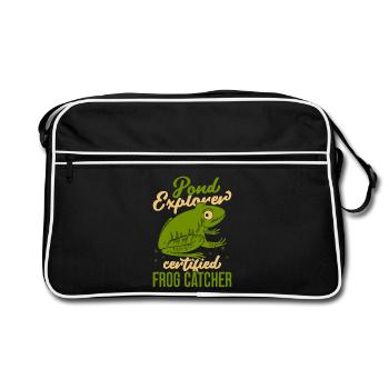 Frog Catcher Pond Explorer Certified Frog - Retro Tasche - Schwarz/Weiß - Vorne