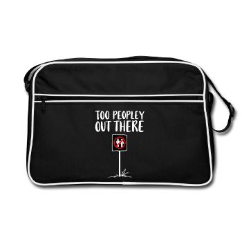 TROP DE MONDE TROP DÉBORDANT Déclaration d’introverti - Sac Retro - noir/blanc - Devant