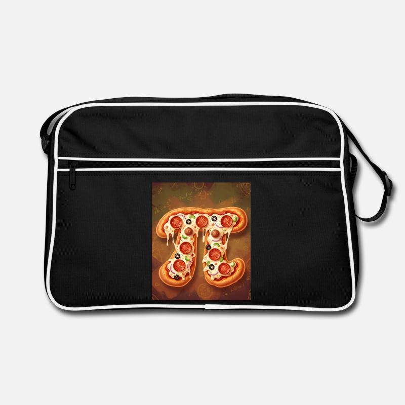 Pi Shape Pizza Retro Tasche