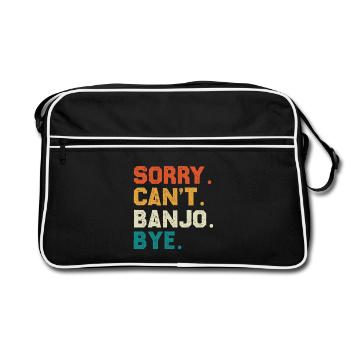 Désolé, je ne peux pas faire de banjo. Salut. - Sac Retro - noir/blanc - Devant