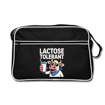 Drôle de vache tolérante au lactose - Sac Retro - noir/blanc - Devant