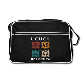 Level 45 Unlocked - Retro Bag - black/white - Front