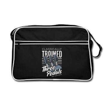 Manual car, classically trained - Retro Bag - black/white - Front