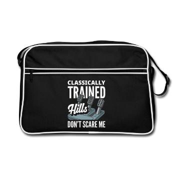 Manual car, classically trained - Retro Bag - black/white - Front