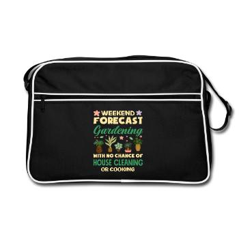 Weekend Forecast Gardening Plant Lovers - Retro Bag - black/white - Front