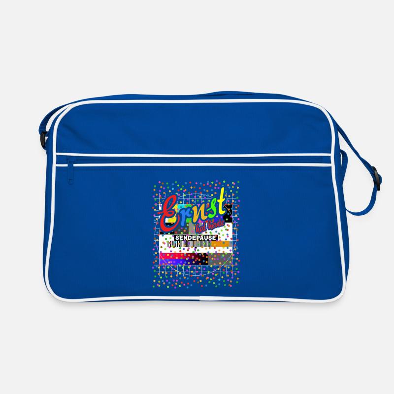 Ernst hat heute Sendepause | Testbild Kostüm Retro Tasche