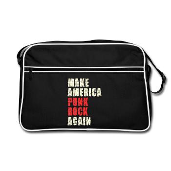 Punk Rock Revival, impression de frappe - Sac Retro - noir/blanc - Devant