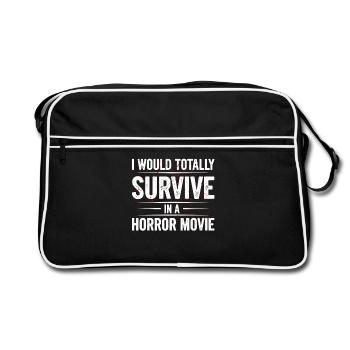 Fans de films d’horreur d’horreur Halloween Film d’horreur - Sac Retro - noir/blanc - Devant