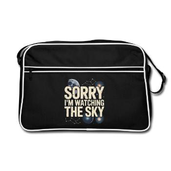 Astronomer Galaxy Outerspace Universe Astronomy - Retro Bag - black/white - Front