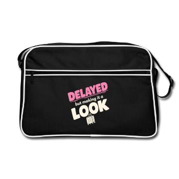 Anxiété liée au voyage, humour à l’aéroport, chaos à l’aéroport, c’est - Sac Retro - noir/blanc - Devant