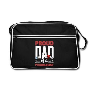 Père fier d’un pharmacien - Sac Retro - noir/blanc - Devant