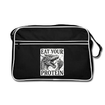 Mangez votre humour de Dragon Knight Protein - Sac Retro - noir/blanc - Devant