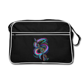 Clarinette colorée - Sac Retro - noir/blanc - Devant