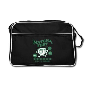 Matcha Fest Thé vert Goodness Drôle de thé matcha - Sac Retro - noir/blanc - Devant