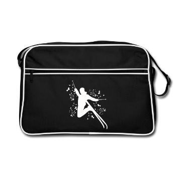 Alpine skiing Winter sports Nordic skiing - Retro Bag - black/white - Front