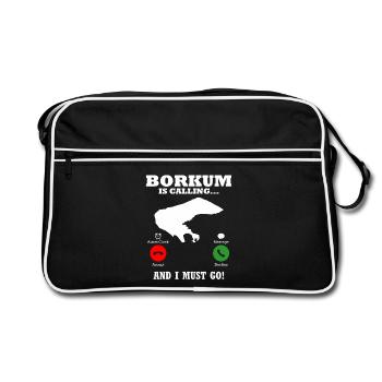 Île Borkum APPELS DRÔLES - Sac Retro - noir/blanc - Devant