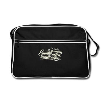 Une fois ouvert, toujours ouvert, décapotable en disant rétro - Sac Retro - noir/blanc - Devant