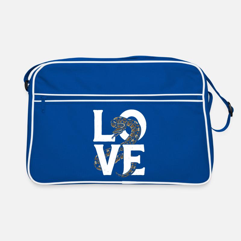 Königspython Schlangen LOVE Terrarium Python Retro Tasche