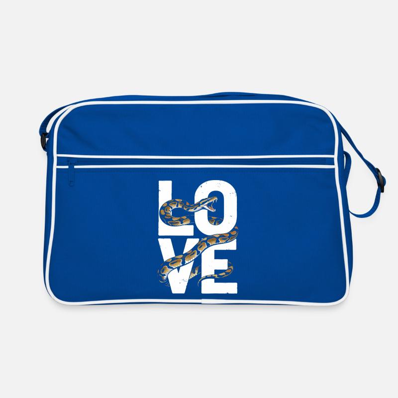 Königspython Schlangen LOVE Terrarium Python Retro Tasche