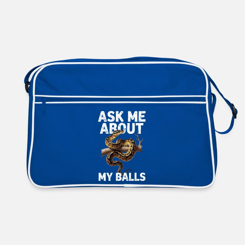 Königspython Schlangen Liebhaber Terrarium Python Retro Tasche