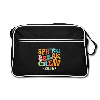Spring Break Crew 2026 Mädchentrip Retro-Kreuzfahrtspaß - Retro Tasche - Schwarz/Weiß - Vorne