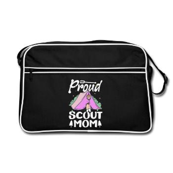 Camp de mamans Girl Scouts Fière - Sac Retro - noir/blanc - Devant