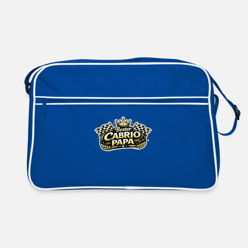 Bester Cabrio Papa König lustiger Spruch Dad Retro Tasche