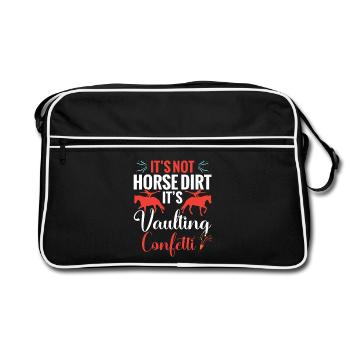 Pferdevaulter-Dinge Vaulting-Ausrüstung Künstlerisch - Retro Tasche - Schwarz/Weiß - Vorne