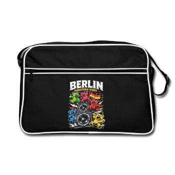 Berlin Hardtekk Tekke Allemagne de l’Est - Sac Retro - noir/blanc - Devant