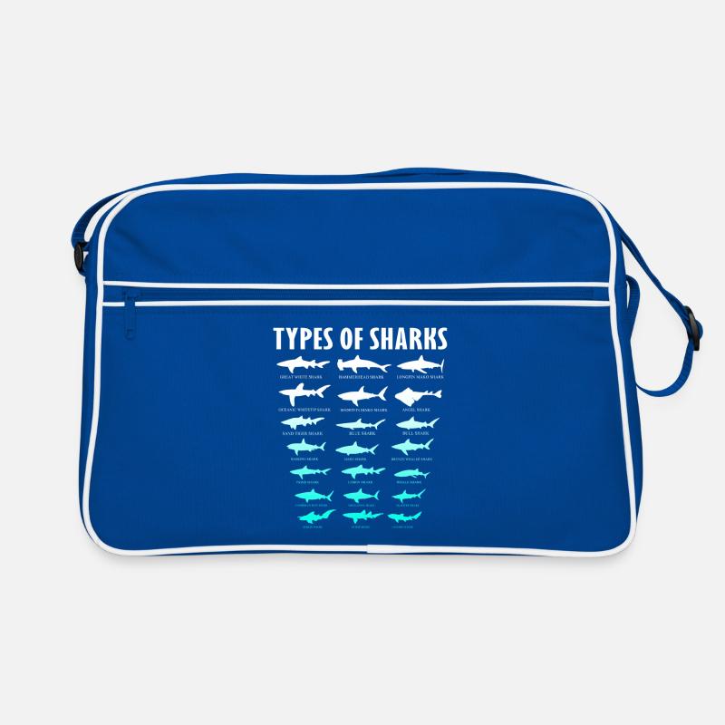 Types de requins Conception des requins d’océan | Chemise de requin Sac Retro