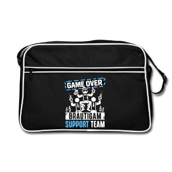 Enterrement de vie de garçon T-shirt Hommes Enterrement de vie de jeune fille - Sac Retro - noir/blanc - Devant