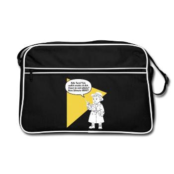 Bonjour tante - tu décroches ? Ta sœur est drôle et agaçante - Sac Retro - noir/blanc - Devant