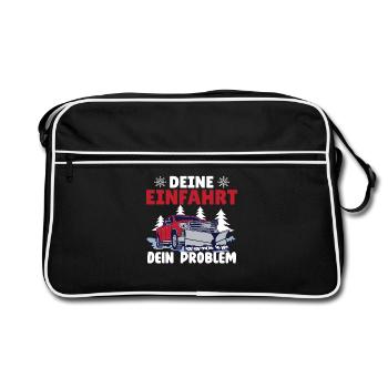 Conducteur de chasse-neige VOTRE ALLÉE EST VOTRE PROBLÈME - Sac Retro - noir/blanc - Devant