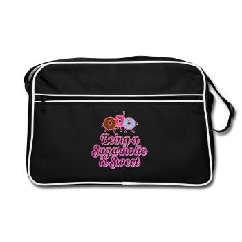 Being a Sugarholic is Sweet - Retro Bag - black/white - Front