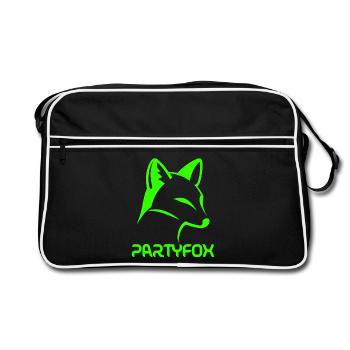 Partyfox - Retro Tasche - Schwarz/Weiß - Vorne