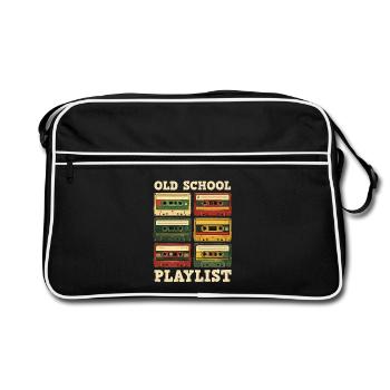 Old School Playlist Retro 80s Music - Retro Bag - black/white - Front