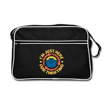 Thrift Shopper Just Here For Thrifting Thrift - Retro Bag - black/white - Front
