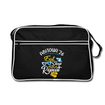 Abitur Tour 2026 Abitur Trip Abitur Party Celebration - Retro Bag - black/white - Front