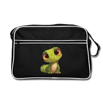 Lézard des lézards - Sac Retro - noir/blanc - Devant