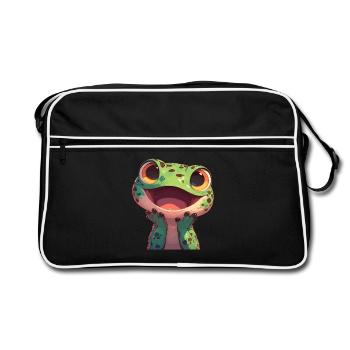 Lézard des lézards - Sac Retro - noir/blanc - Devant