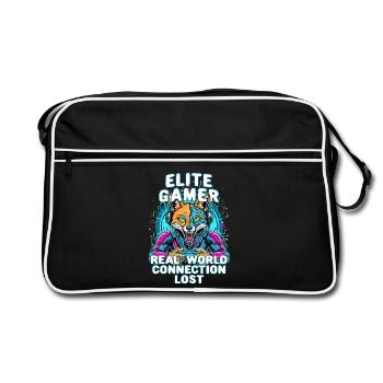 Joueur : jeux vidéo élites drôles, console de geek - Sac Retro - noir/blanc - Devant