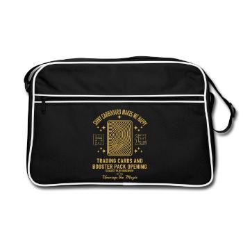 Shiny Cardboard Happy Trading Cards Booster Pack - Retro Tasche - Schwarz/Weiß - Vorne