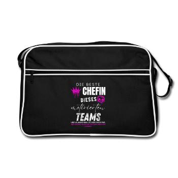beste Chefin motiviertes Team Chefin geschenke - Retro Bag - black/white - Front