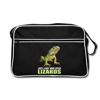 Lézard des lézards - Sac Retro - noir/blanc - Devant