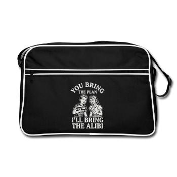 T-shirt humoristique Friends pour complice - Sac Retro - noir/blanc - Devant